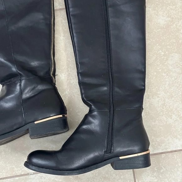 Steve Madden Women High Knee Black Boots size 6 - Picture 2 of 13